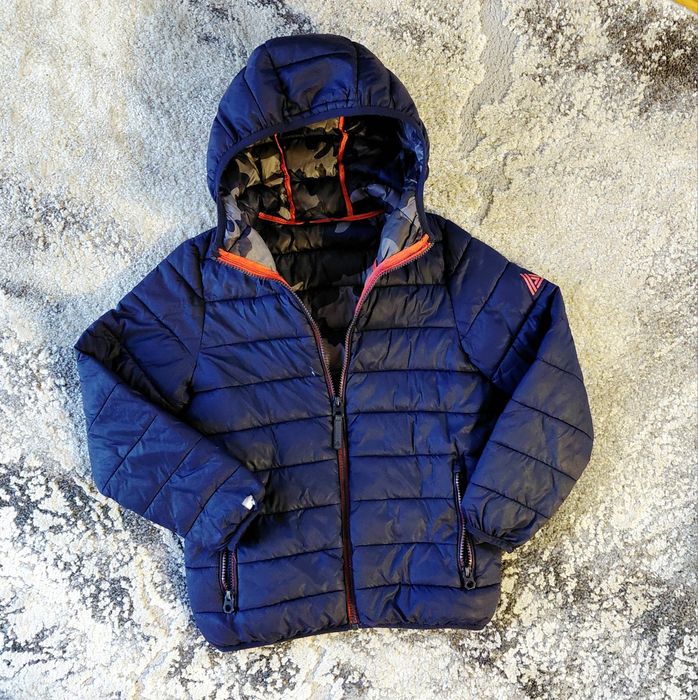 Next extra ciepla Kurtka pikowana granatowa roz. 128  _ 8 lat