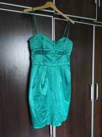 Sukienka H&M intensywna zieleń