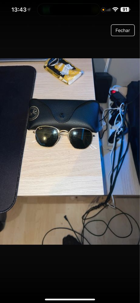 Oculos rayban dourados 51/21