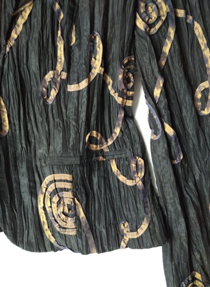 Marynarka vintage XL L XXL złota Ankara czarna 44 42 40UNIKAT