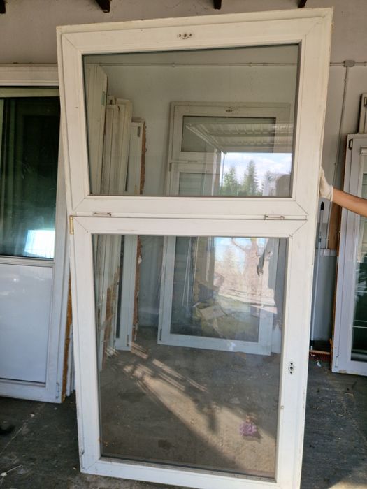 Okno 114x220_123x217.5 pcv z demontażu 114x82 duży wybór