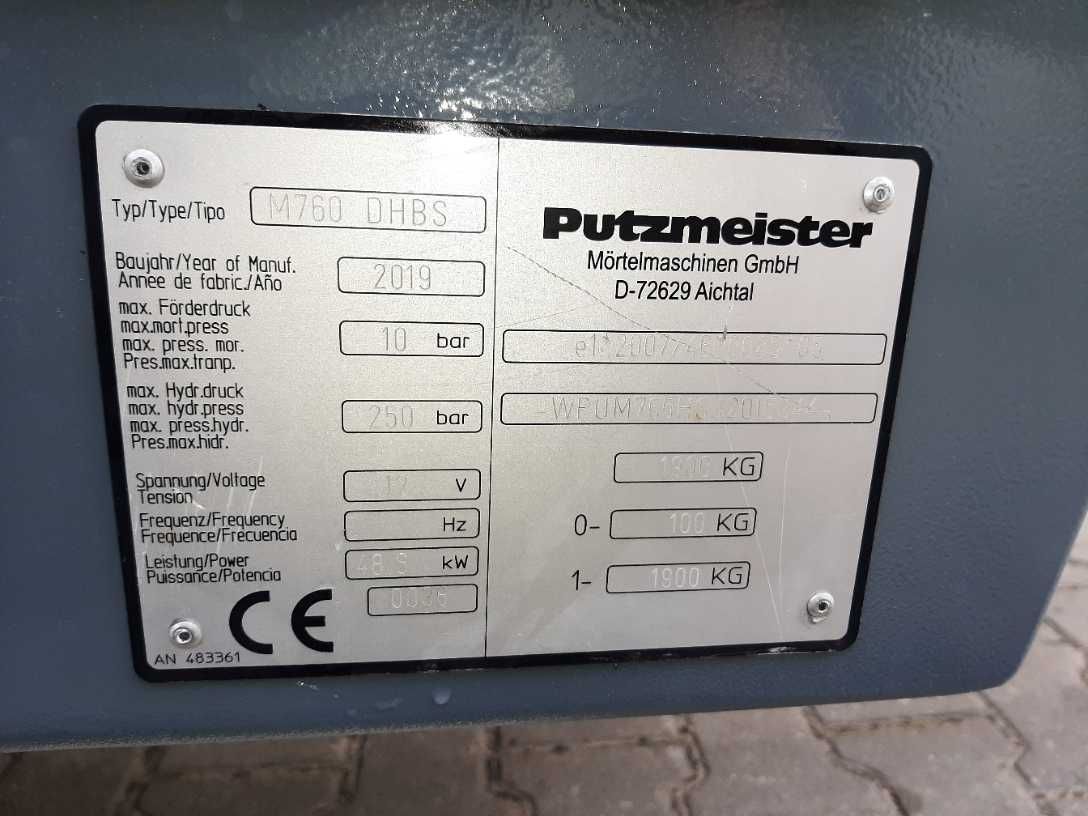 Miksokret Putzmeister M760 DHBS Pompa do betonu