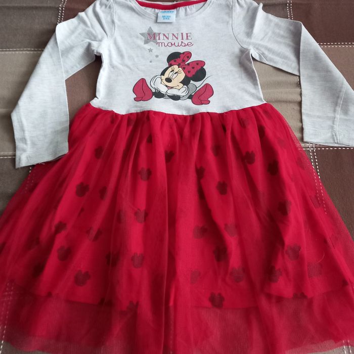 Sukienki z długim rękawem, myszka Minnie, r. 98-104 Zestaw