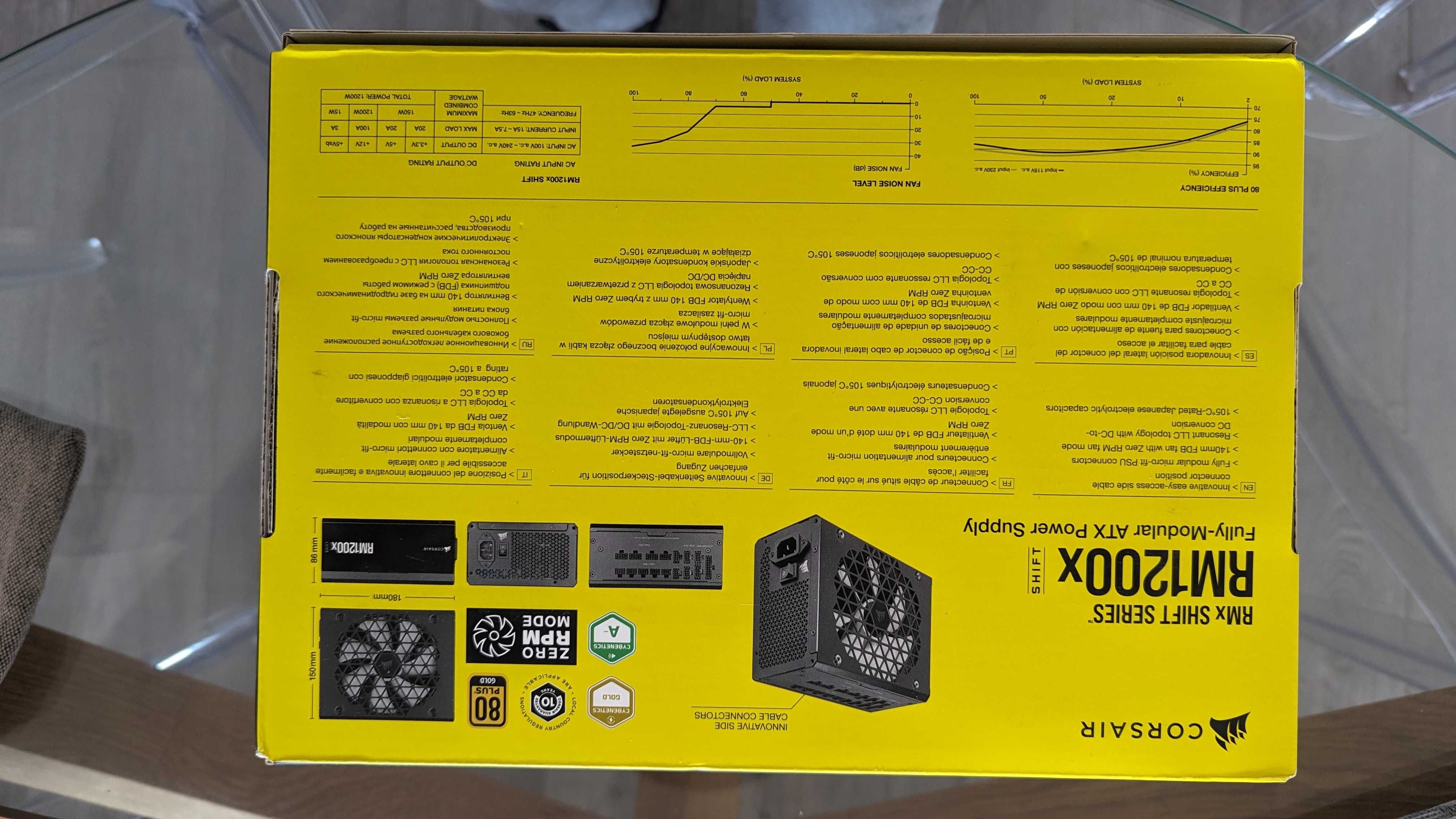 Corsair RM1200x SHIFT 1200W 80 Plus Gold Modular