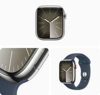 Apple Watch 9 + cellular Stal szlachetna Nowy !