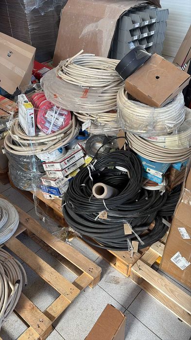 Material elétrico variado, cabos, fio, diversos, VENDA LOTE COMPLETO