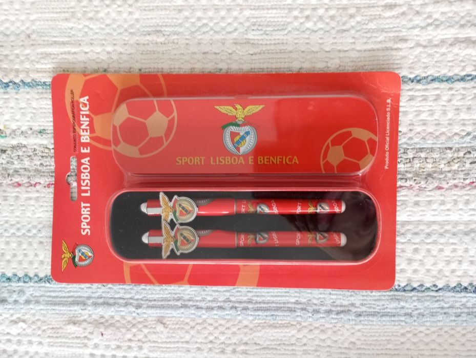 Novo - Canetas do Benfica com estojo