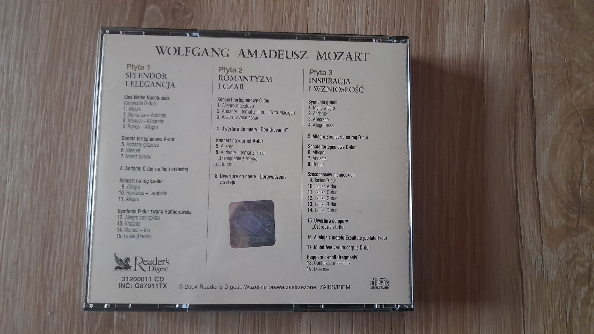 Wolfgang Amadeusz Mozart - Perły Muzyki Klasycznej CD