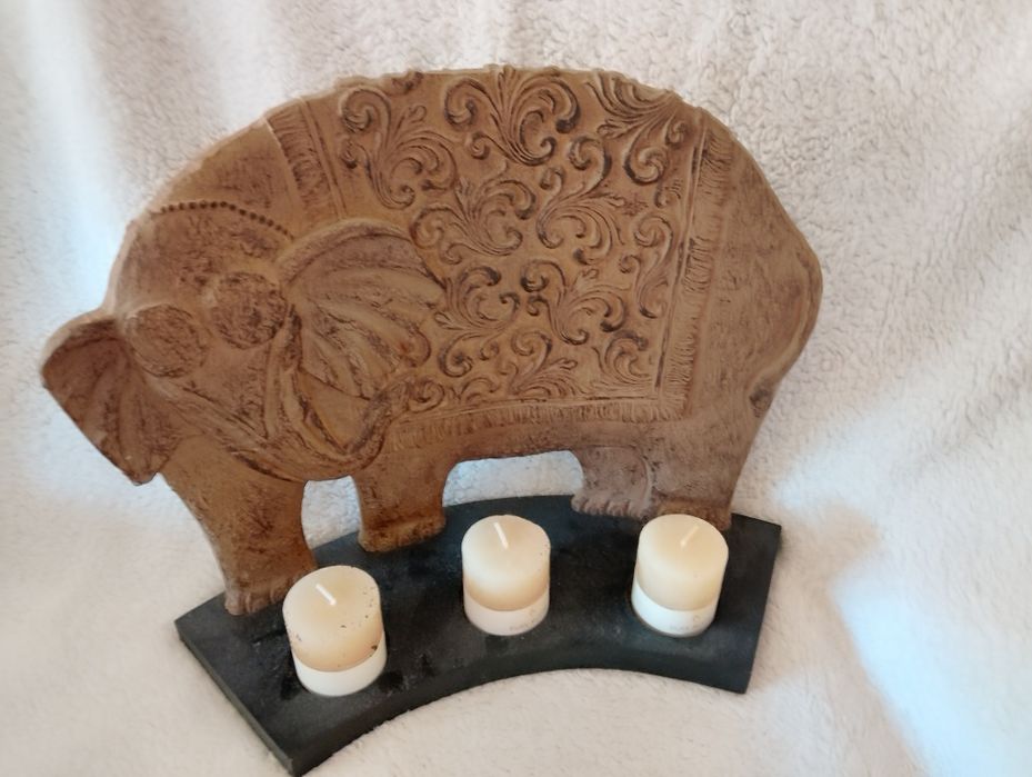 Porta velas em barro