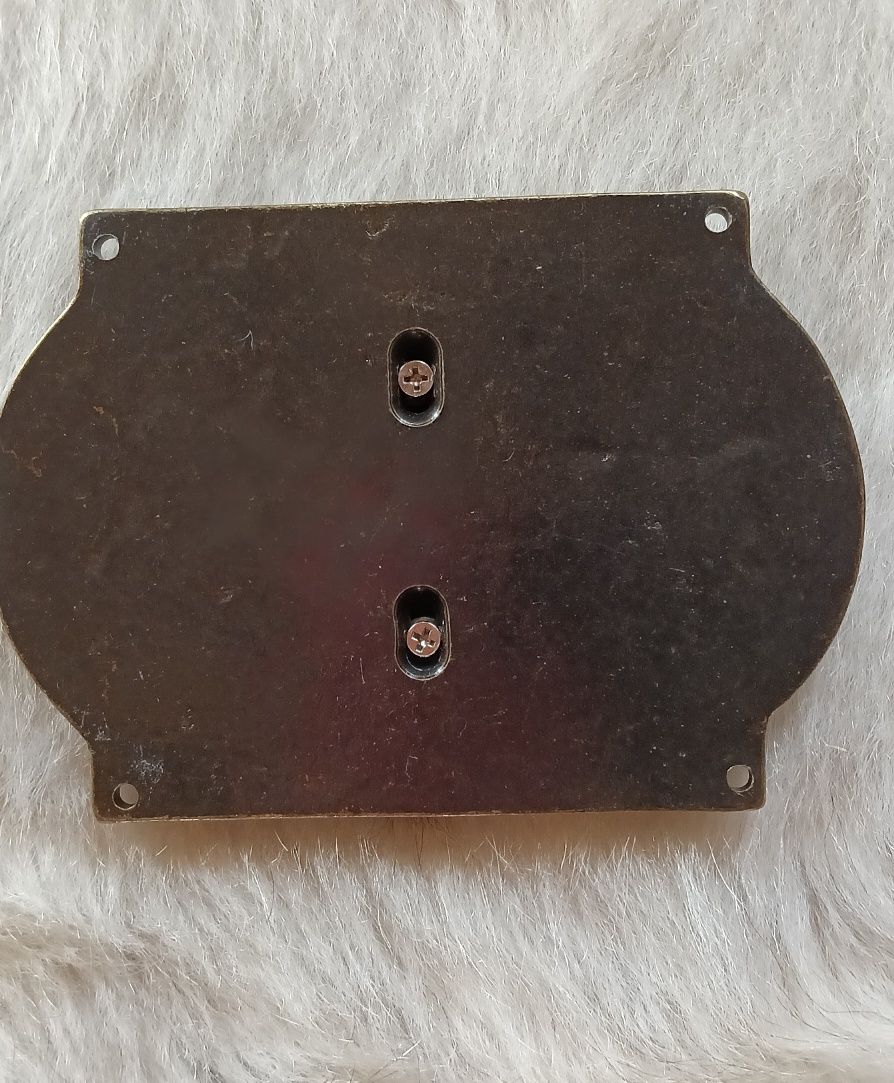 Placa número de porta dupla , estilo rústico , bronze/ dourado