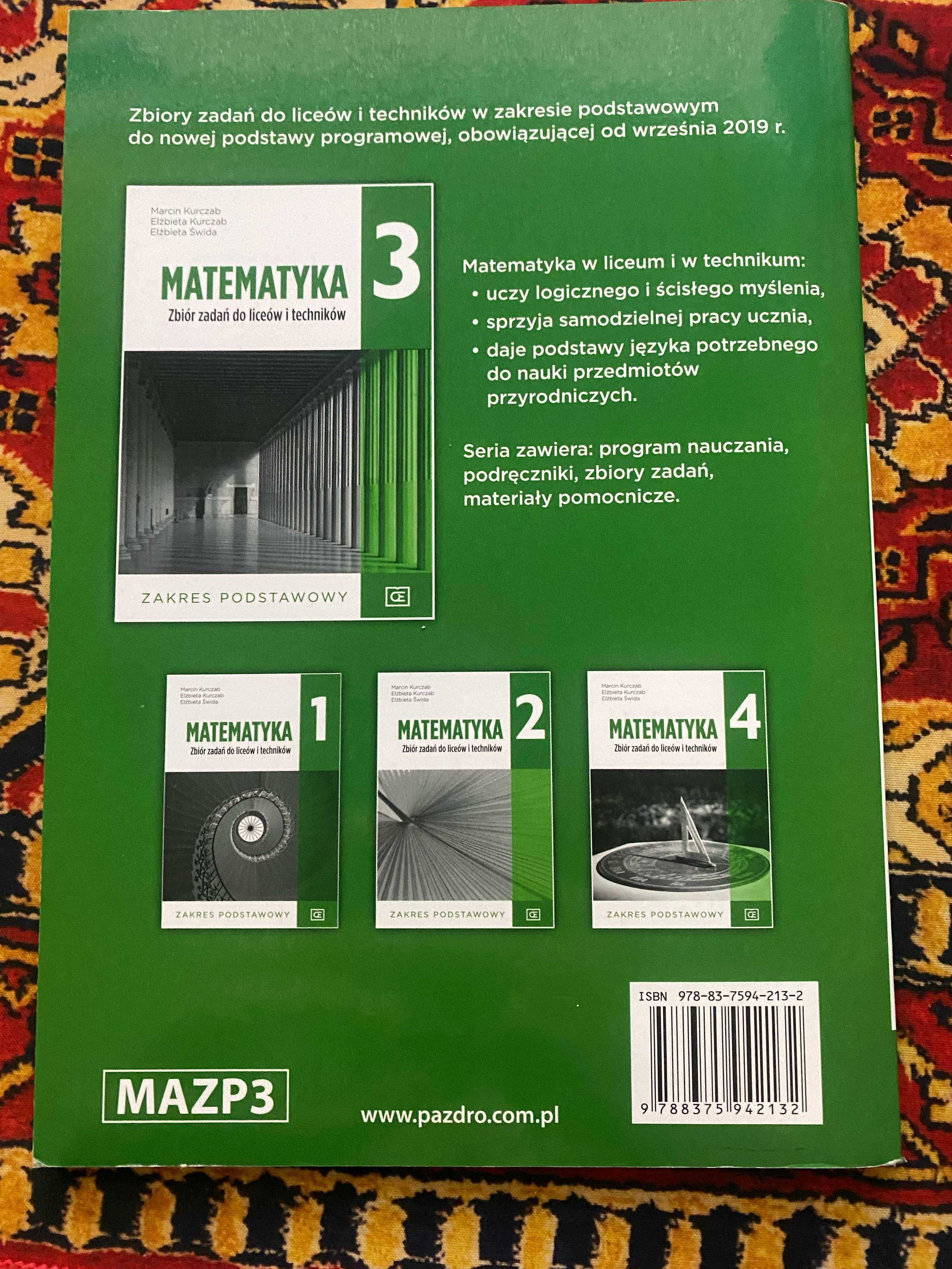 Matematyka 3. Zbiór zadań do liceów i techników. Zakres podstawowy