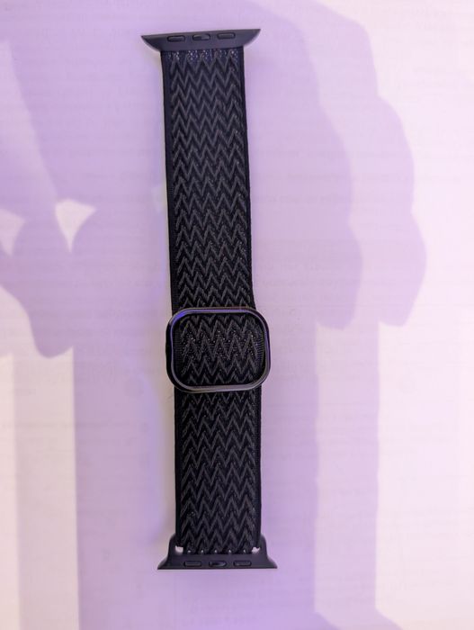 Bracelete Elástica Preta Nova para Apple Watch 44mm...