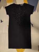 Wieczorowa czarna sukienka Quiosque 36 38 oversize