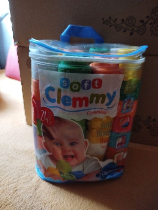 Gumowe, miękkie klocki soft clemmy 46szt.