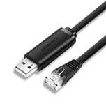 Ugreen kabel konsolowy przejściówka USB - Ethernet RJ45/1,5m czarny (C