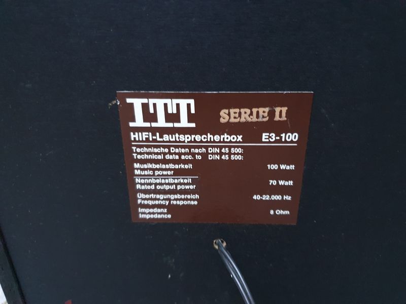 Kolumny ITT 8OHM E3- 100W Serie II Dobór audio 45-22khz