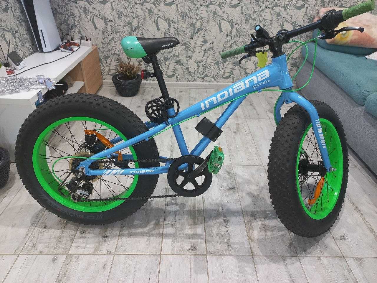 Велосипед INDIANA Fatbike 20" Blue-Green (алюміній, Shimano)
