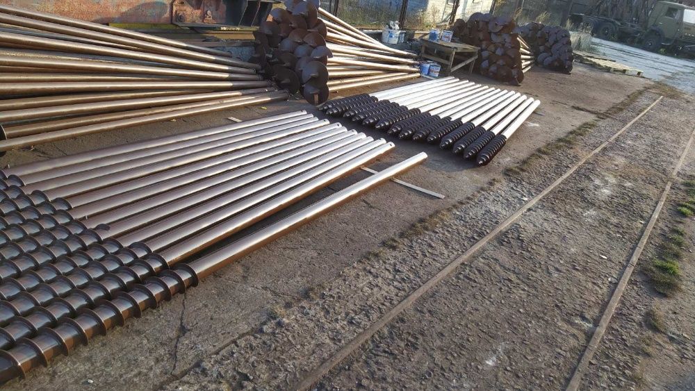 Геошуруп, сваи винтовые, гвинтові палі, монтаж, для бань, домов, АКЦИЯ