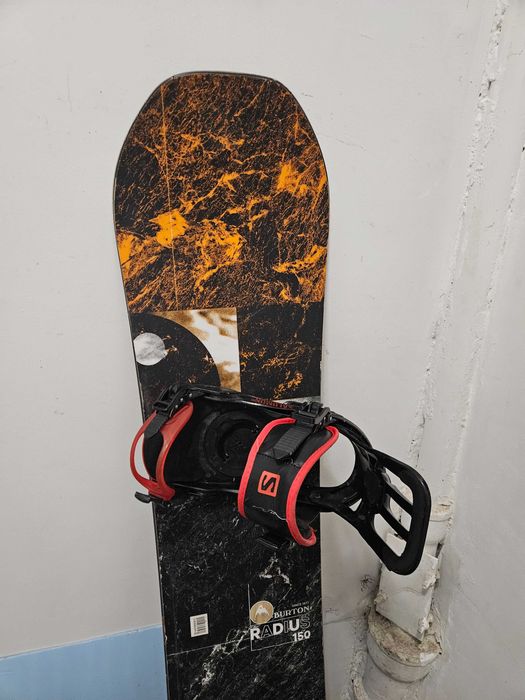 Deska snowboardowa Burton 150cm plus wiązania Salomon