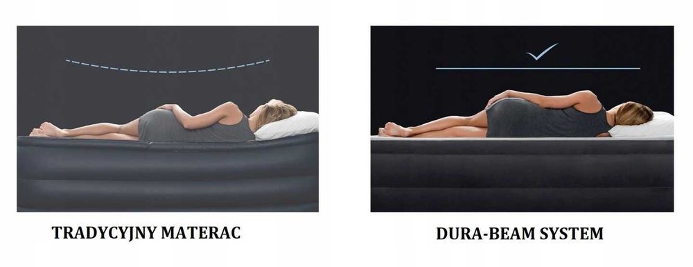 Materac dmuchany jednoosobowy z pompką INTEX 67766