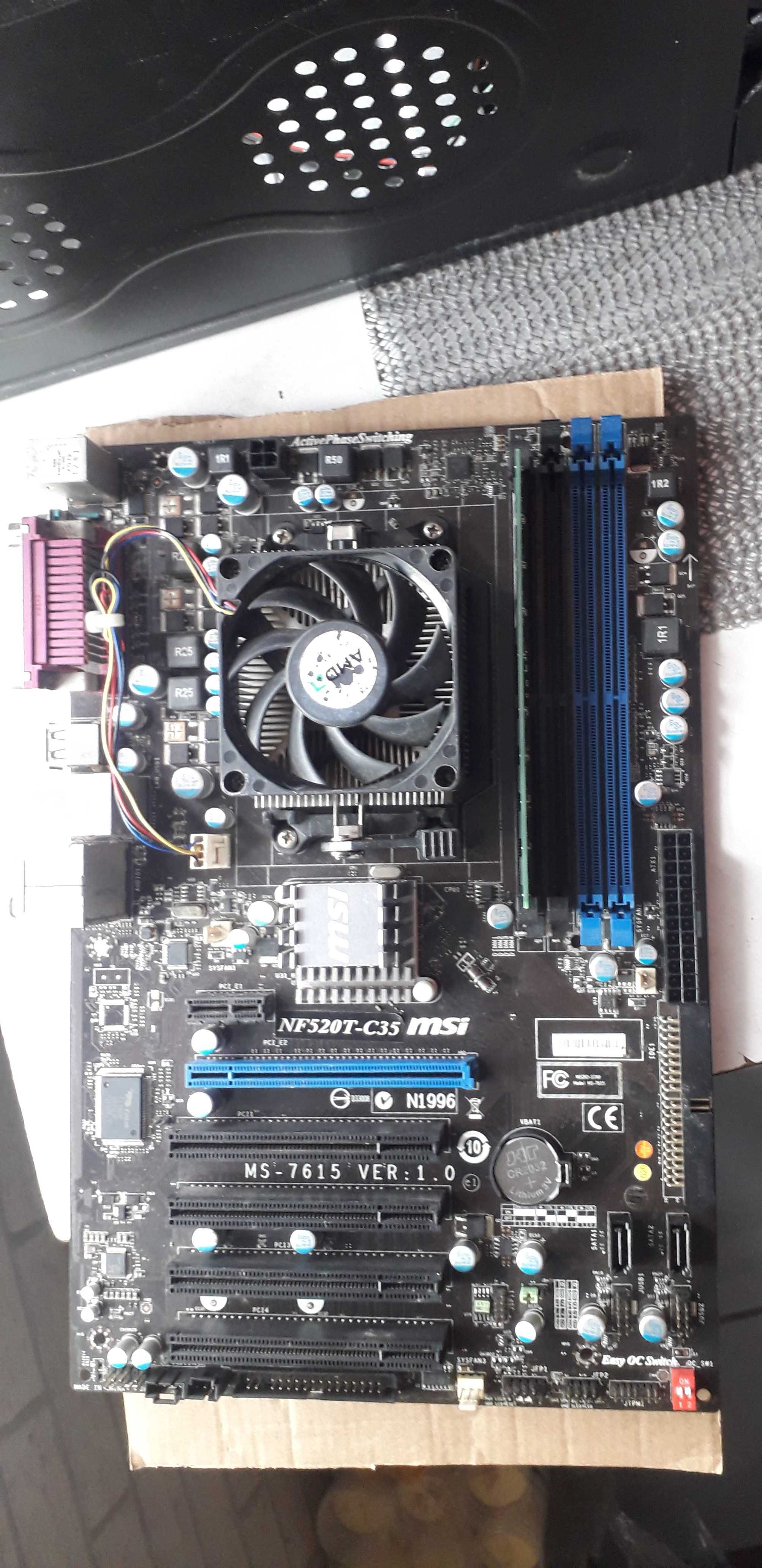 płyta głowna MSI NF520T-C35 DDR2 AM2+ Phenom Quad Core 2.20ghz KOmplet