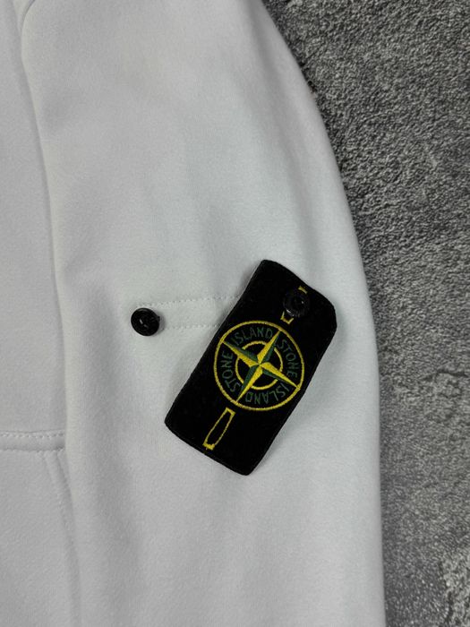 Зіп-худі Stone Island WHITE зип-худи білий Стон Айленд