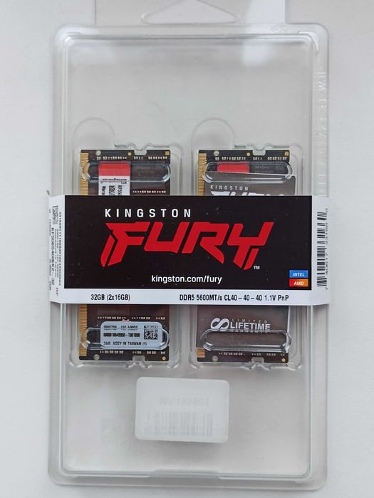 Оперативна пам'ять для ноутбука  Kingston Fury 32Gb DDR5 5600 SO-DIMM
