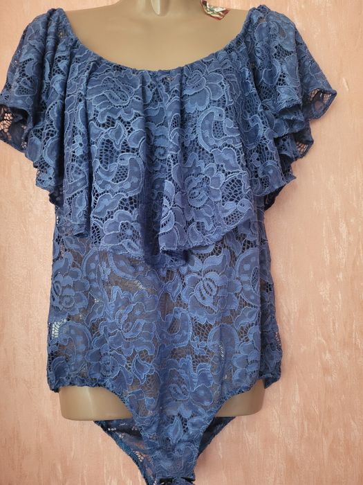 Комбидресс Боди с воланом кружевной XL