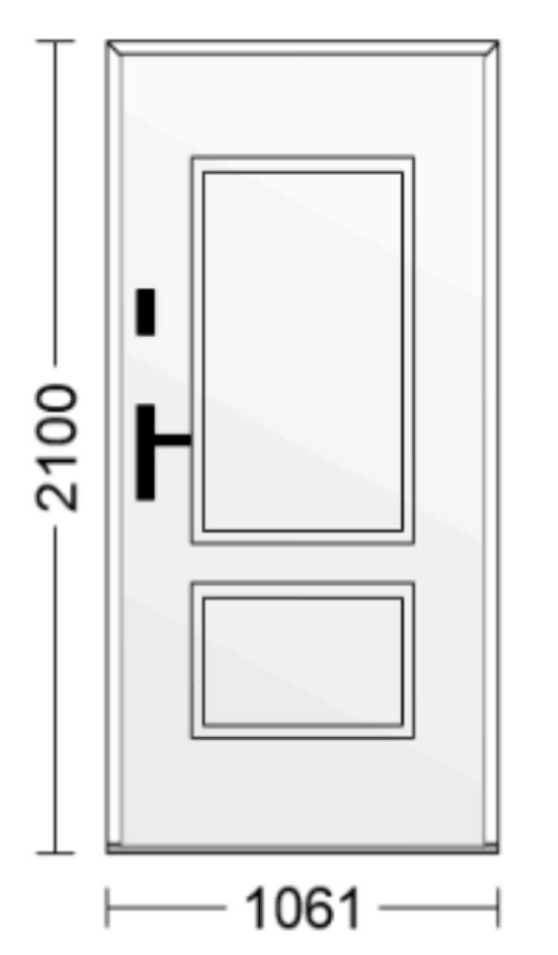 Drzwi Wikęd optimum termo bez naświetla 1061x2100