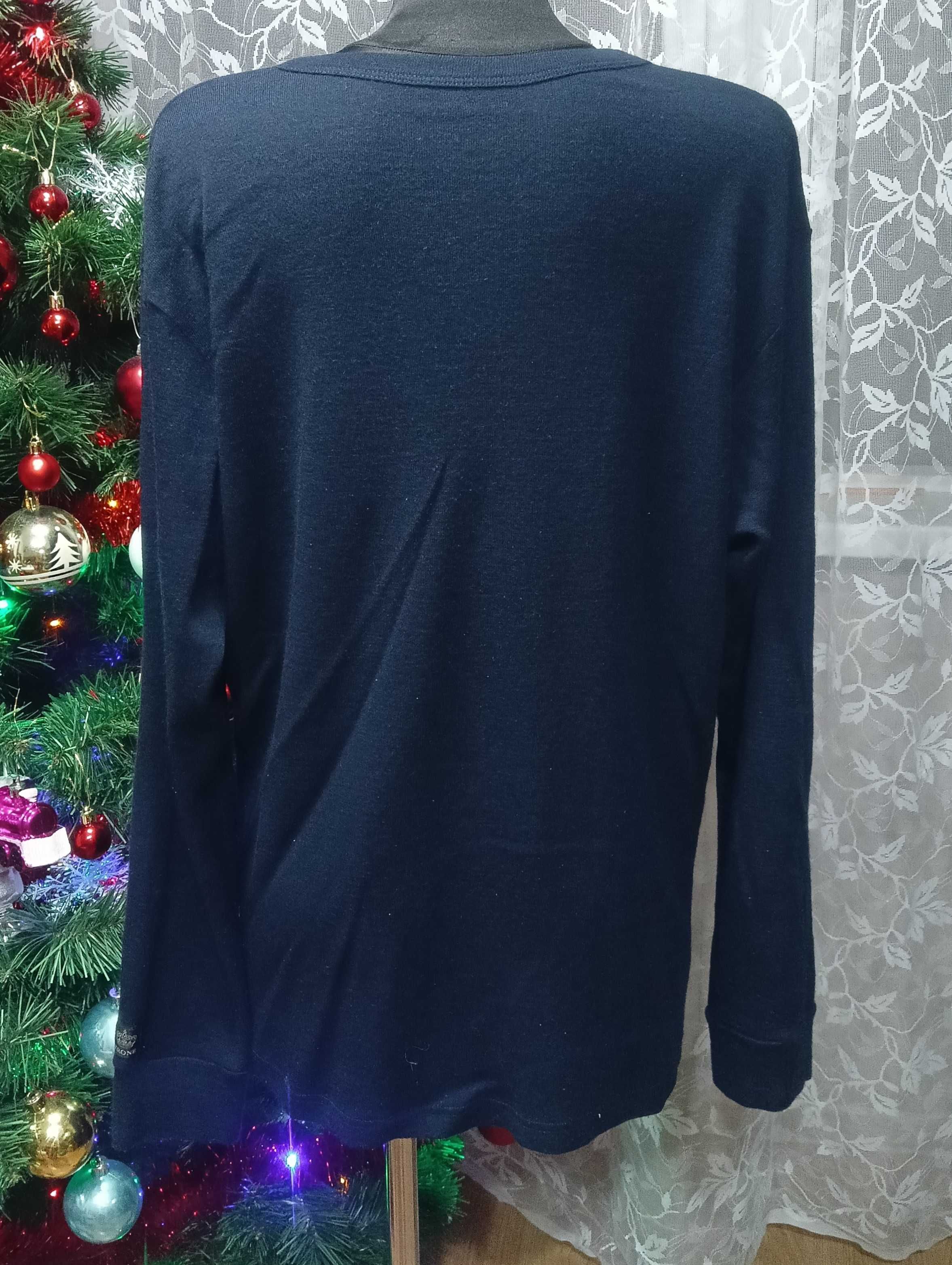 Granatowy sweter damski/męski unisex Krone wkładany przez głowę basic
