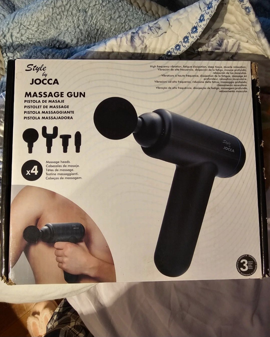 Pistola de massagem Jocca com 4 pontas