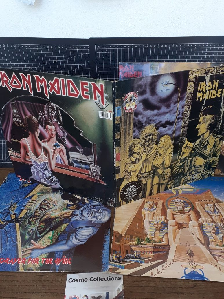 Discos de Vinil Iron Maiden powerslave, no prayer for the dying. Ótimo