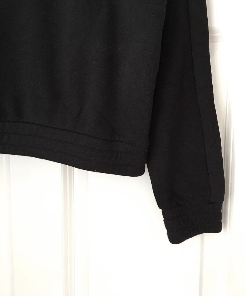 Bluza z kapturem czarna dresowa klasyczna XS nowa prosta