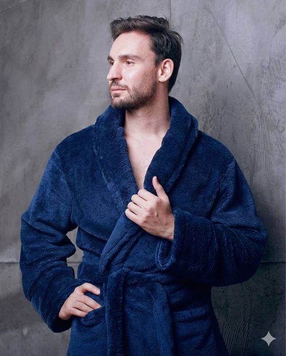 Чоловічі махрові халати Мʼякі плюшеві