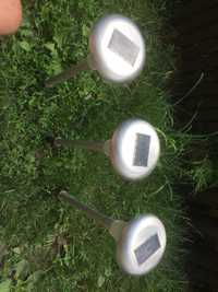 3 lampy solarne ogrodowe