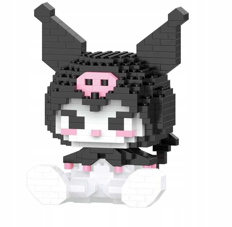 Klocki Hello Kitty Kotek Figurka Kuromi Duży Box Pudełko 396 elementów