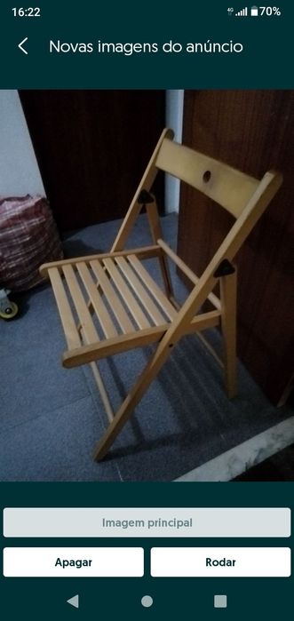 Cadeira articulada em Madeira
