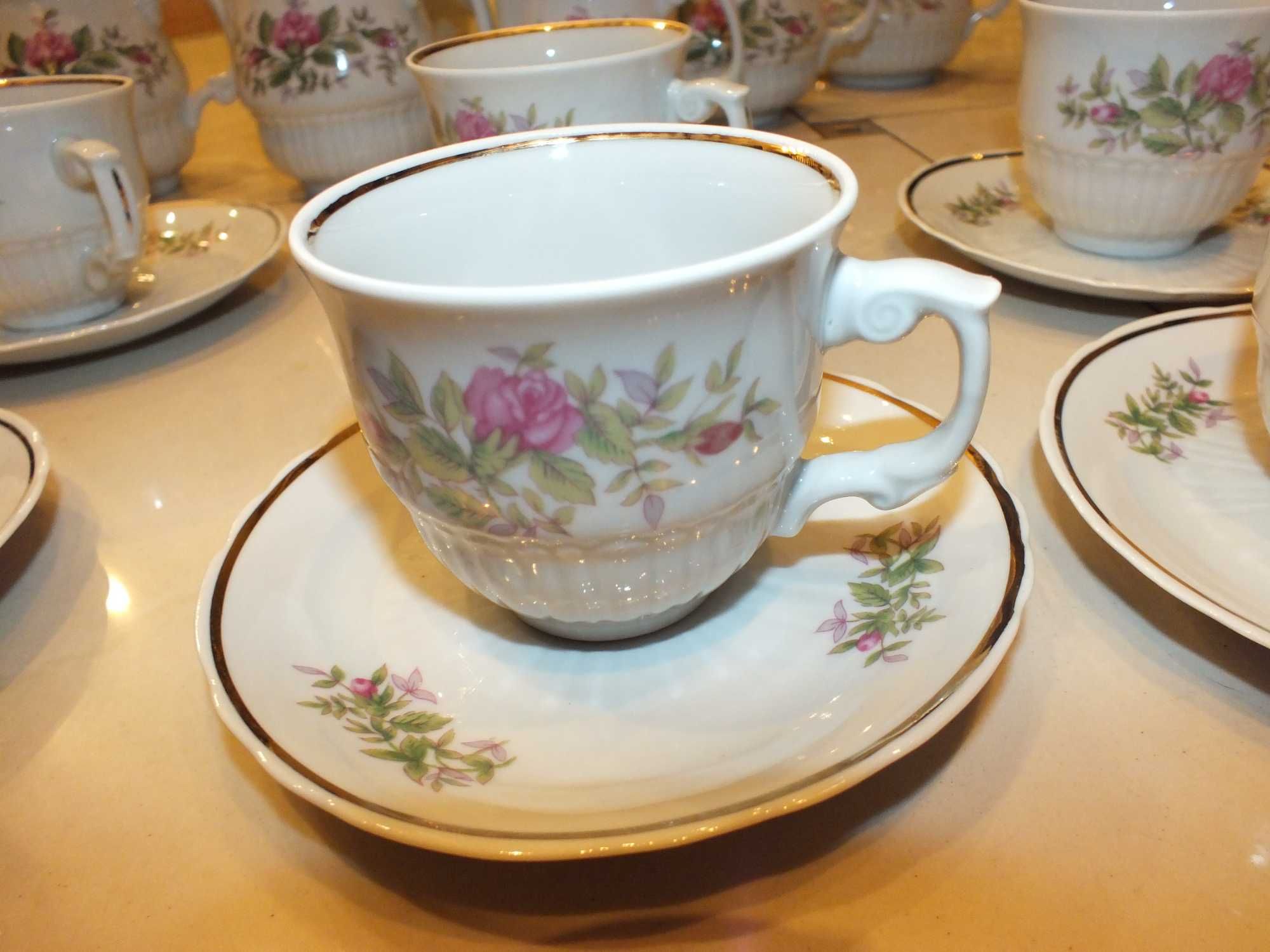 Porcelana Włocławek serwis Kawa herbata stylizowany na lata 20-te