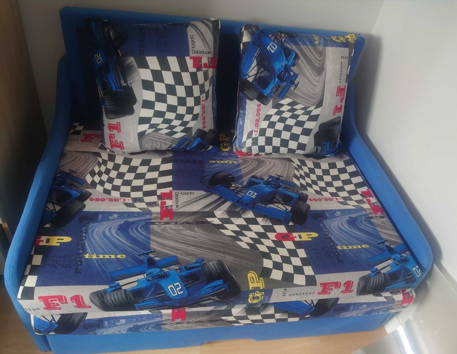 Sofa z funkcją spania 115 cm tapczan dziecięcy