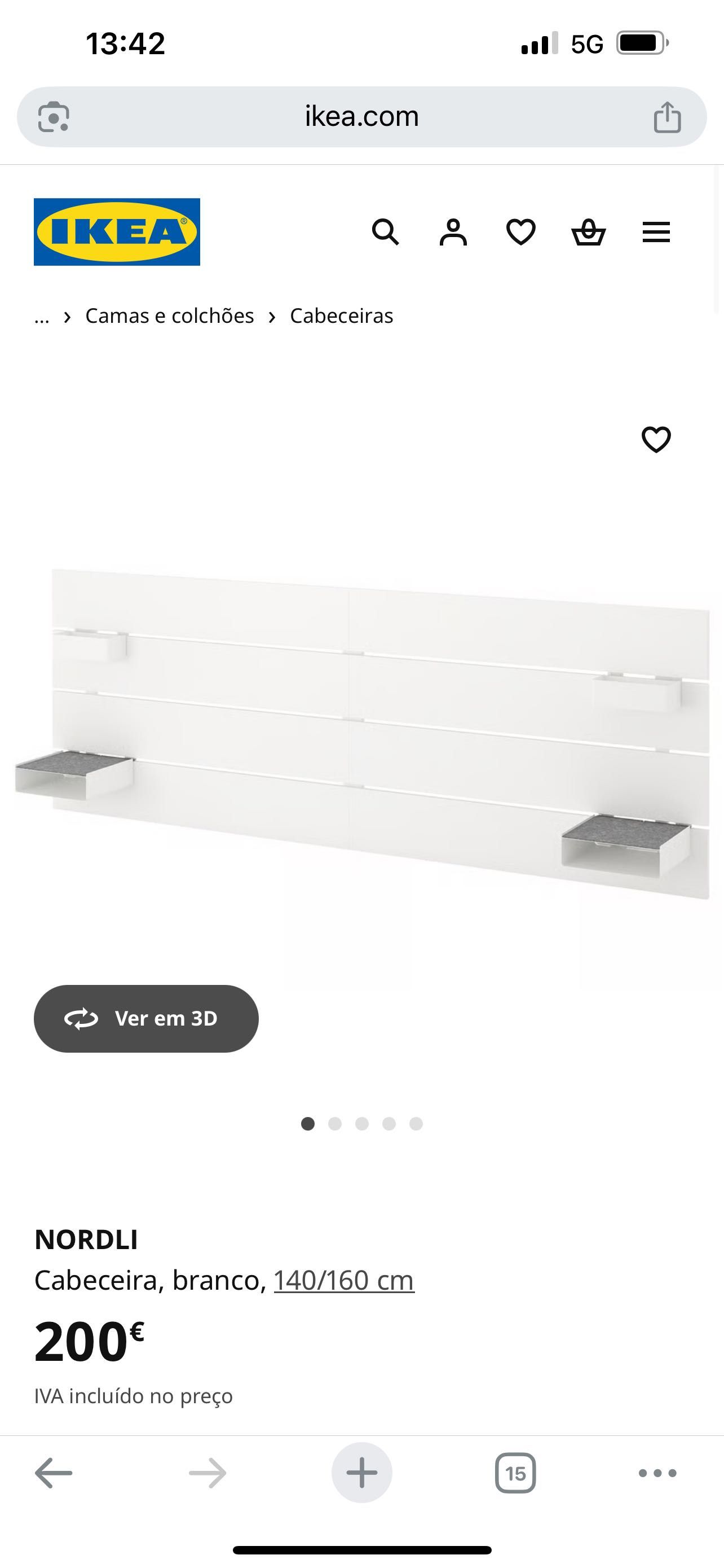 Cabeceira ikea usada