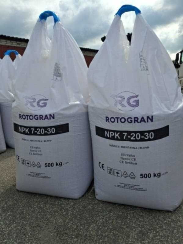 Nawóz NPK 6 20 30, 8 20 30, ROTOGRAN 7 20 30