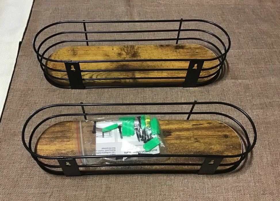 Półka łazienkowa 5 sztuk loft ażurowe na ścianę ścienne dekoracja