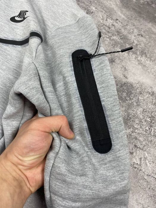 Кофта Nike Tech Fleece сіра/кофта спортивна найк теч фліс/nike теч