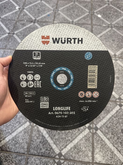 5x tatcza wurth do metalu 230 x 2,5 . 22,23mm