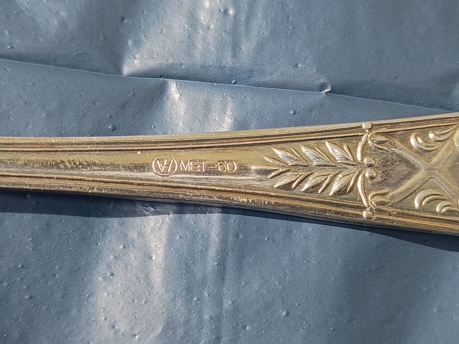 PRL. Hefra wzór Romański łyżki stołowe 6 sztuk, stare sztućce.