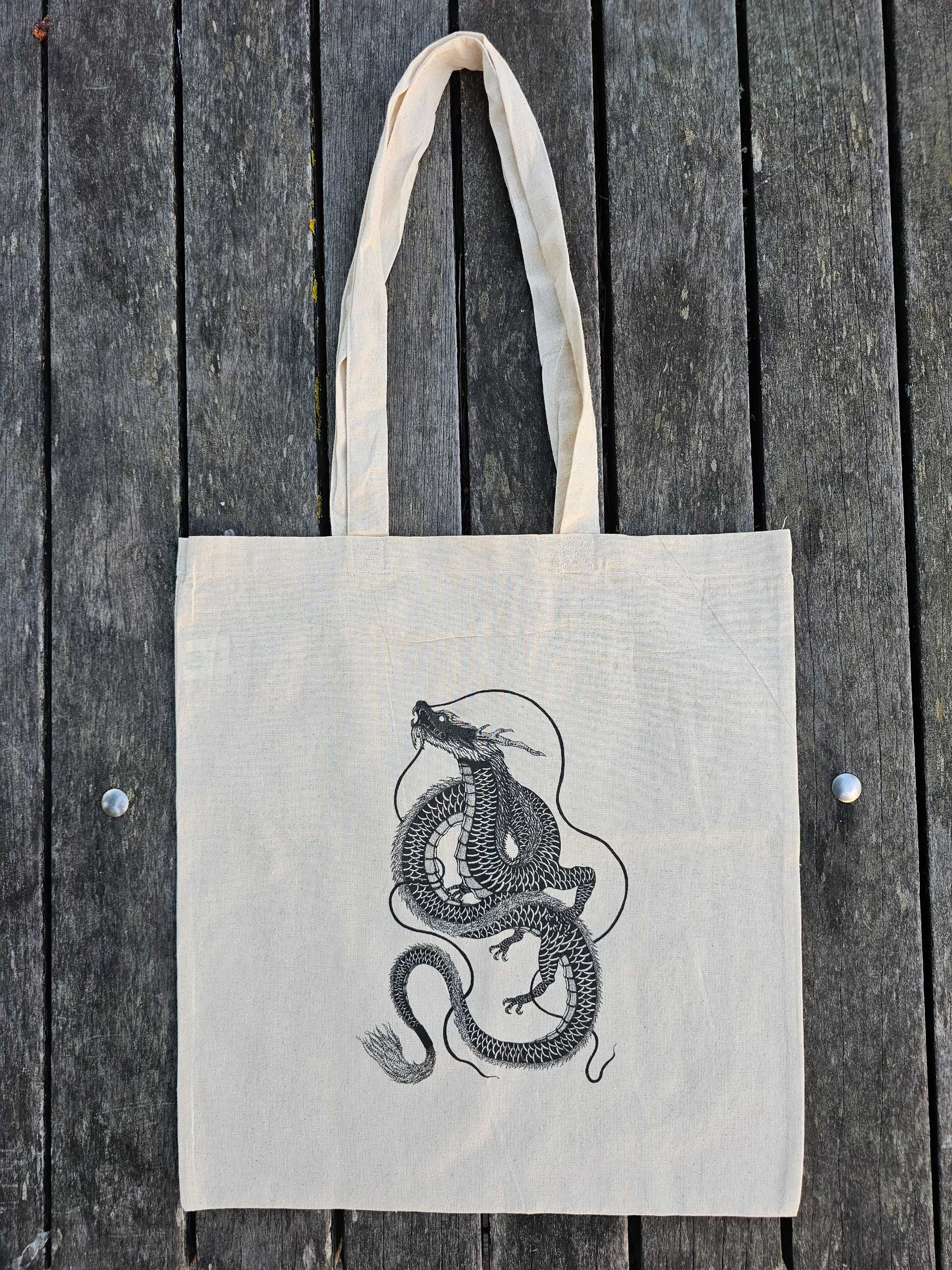 Totebag Dragão Negro - Arte Original