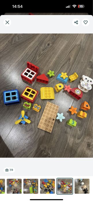 Lego duplo поїзд та кубики