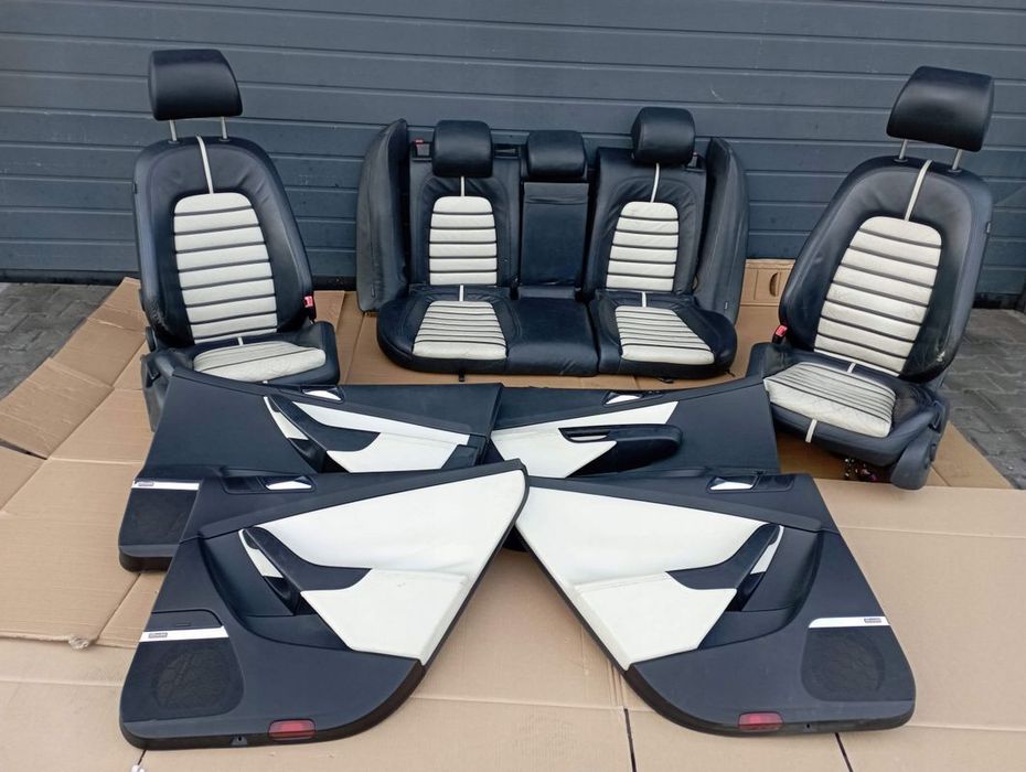 VW PASSAT B6 SCHOWEK FOTELE KANAPA SIEDZENIA Z DVD GRZANE SKÓRA EUROPA