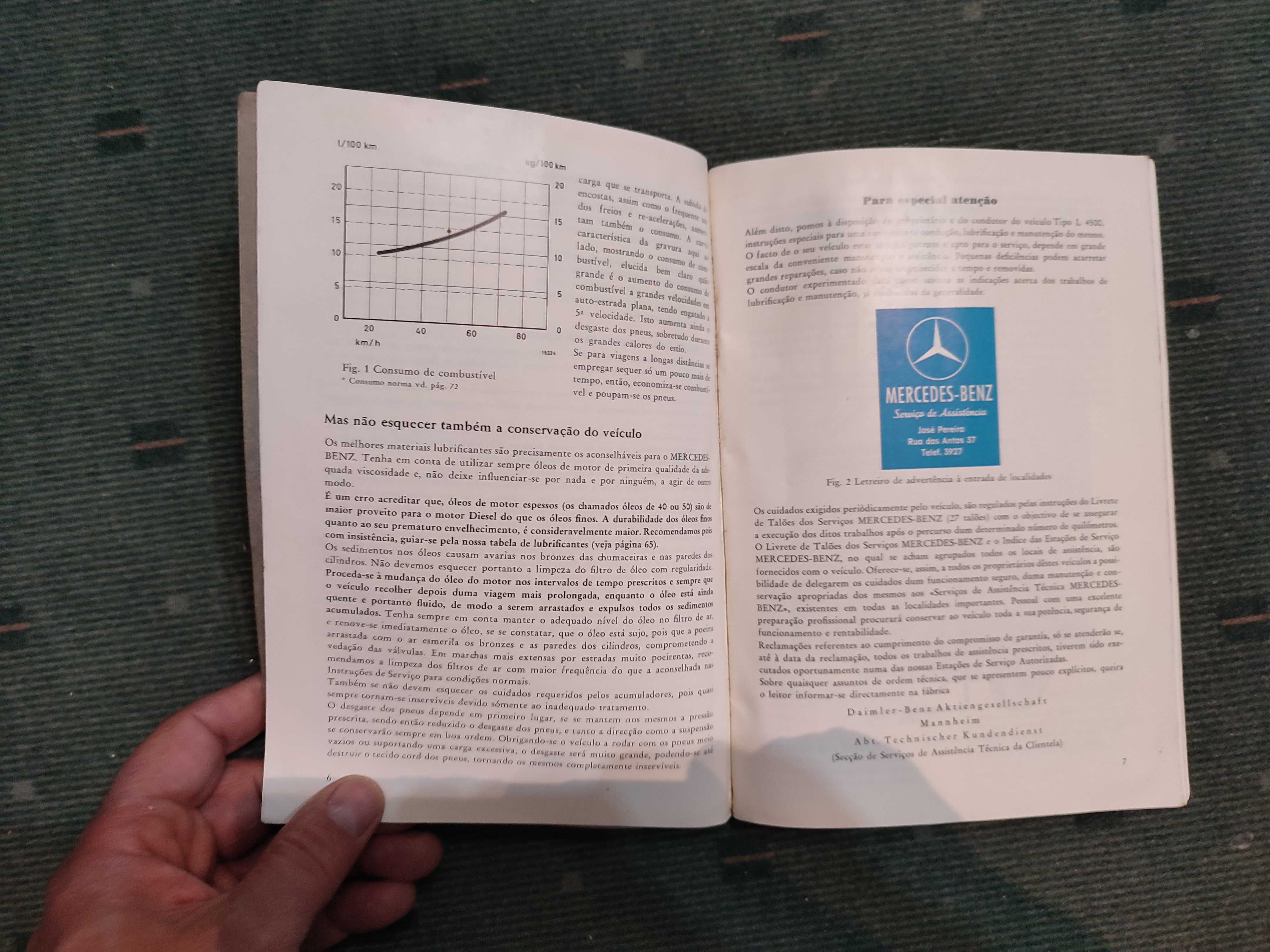 Livro de Instruções Mercedes-Benz Tipo L 4500