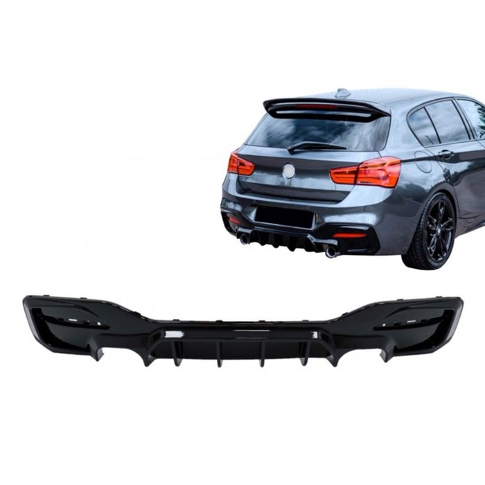 SPOILER DIFUSOR DE ESCAPE PALA ABA LÂMINA LÁBIO RABETA AVENTAL LIP BMW SERIE 1 F20 F21 LCI PACK M PERFORMANCE